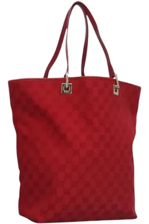 Gucci Pre-owned, Kobieta, Czerwony, ONE SIZE, Skóra, Pre-owned Canvas gucci-bags