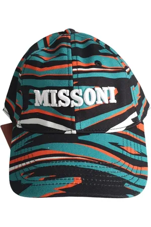 Missoni Akcesoria, Kobieta, Wielobarwność, ONE SIZE, Zielony Bawełniany Kapelusz Baseballowy Styl Jesienny