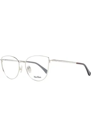 Max Mara Akcesoria, Kobieta, Żółty, ONE SIZE, Złote Okulary Optyczne dla Kobiet Cat Eye