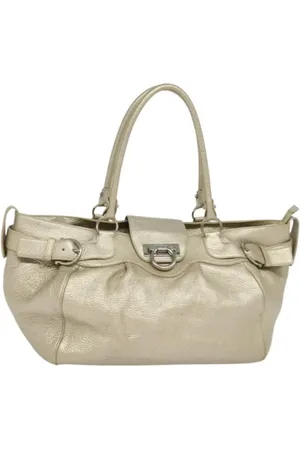 Salvatore Ferragamo Pre-owned, Kobieta, Szary, ONE SIZE, Skóra, Pre-owned Skórzane torebki