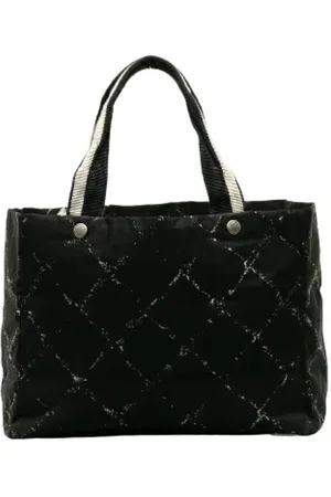 CHANEL Pre-owned, Kobieta, Czarny, ONE SIZE, Nylon, Pre-owned Canvas totes