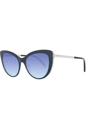 Emilio Pucci Akcesoria, Kobieta, Czarny, ONE SIZE, Czarne Okulary Przeciwsłoneczne Cat Eye