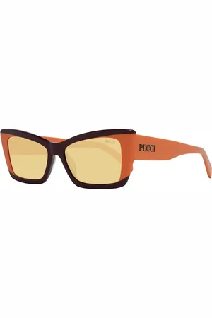 Emilio Pucci Akcesoria, Kobieta, Czarny, ONE SIZE, Wielokolorowe Okulary Przeciwsłoneczne Damskie Prostokątna Oprawka