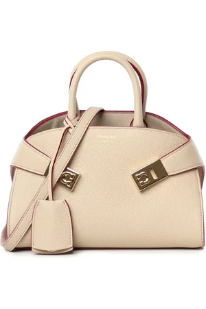 Salvatore Ferragamo Torebki, Kobieta, Beżowy, ONE SIZE, Torby z Uchwytem dla Kobiet