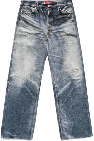 JUNYA WATANABE Spodnie, Mężczyzna, Niebieski, M, Indigo Spodnie Męskie