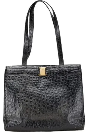 Salvatore Ferragamo Pre-owned, Kobieta, Czarny, ONE SIZE, Skóra, Pre-owned Leather totes