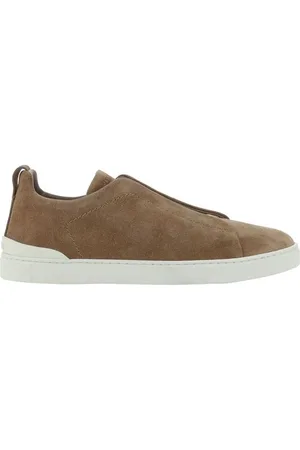 Ermenegildo Zegna Buty, Mężczyzna, brązowy, 41 EU, Zamsz, Zamszowe Skórzane Sneakers