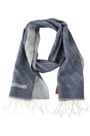 Missoni Akcesoria, Mężczyzna, Wielobarwność, ONE SIZE, Kaszmir, Kaszmirowy Szal z Wzorem i Logo