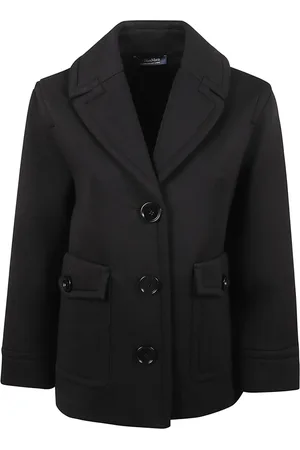 Max Mara Kurtki, Kobieta, Czarny, L, Czarne Estroso Płaszcze