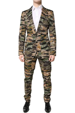 Dolce & Gabbana Garnitury, Mężczyzna, Wielobarwność, M, Elegancki Slim Fit 2-Częściowy Garnitur