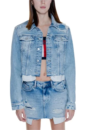 Tommy Hilfiger Kurtki, Kobieta, Niebieski, S, Stylowa Kurtka Damska Z Mieszanką Bawełny