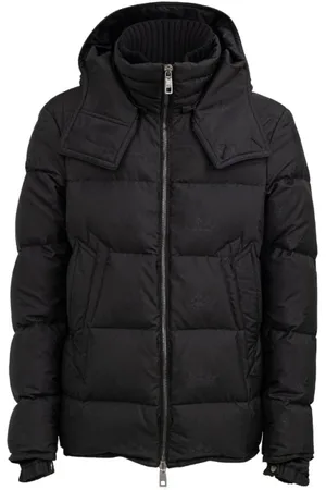 Dolce & Gabbana Kurtki, Mężczyzna, Czarny, L, Kaszmir, Czarna Kurtka z Logo All Over