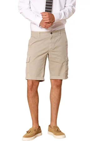 Masons Szorty, Mężczyzna, Beżowy, XL, Bawełna, Slim Fit Cargo Bermuda Shorts