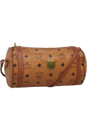 MCM Pre-owned, Kobieta, brązowy, ONE SIZE, Skóra, Pre-owned skórzane torby na ramię