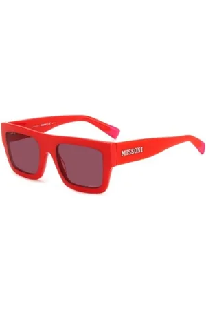 Missoni Akcesoria, Kobieta, Czerwony, ONE SIZE, Czerwone Plastikowe Okulary Solidny Kolor