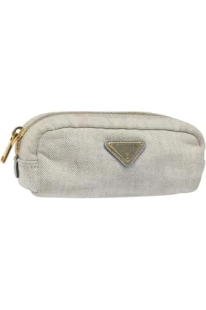 Prada Pre-owned, Kobieta, Szary, ONE SIZE, Pre-owned Canvas pouches