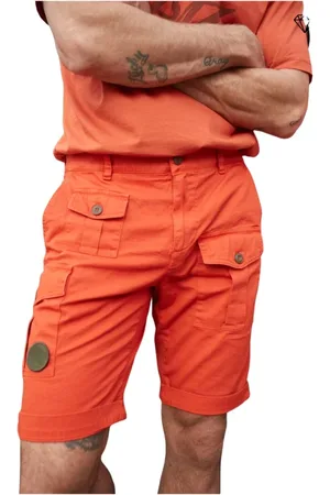 Masons Szorty, Mężczyzna, Pomarańczowy, L, Bawełna, Cargo Bermuda Shorts w fasonie Carrot