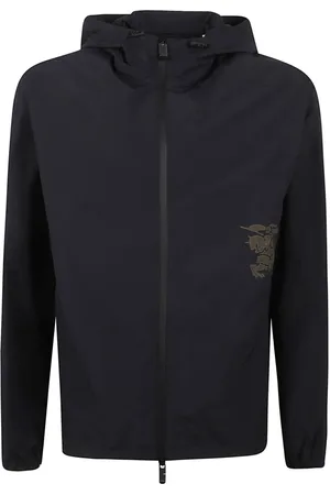Burberry Kurtki, Mężczyzna, Niebieski, XL, Niebieska Męska Kurtka Anorak