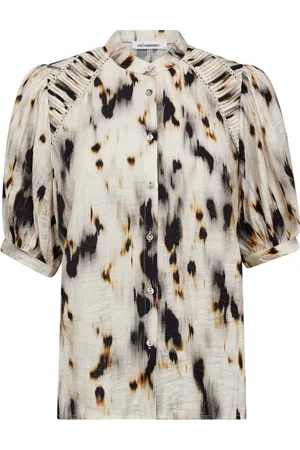 Co`Couture Bluzki, Kobieta, Wielobarwność, XL, Feminine Abstract Print Shirt Blouse