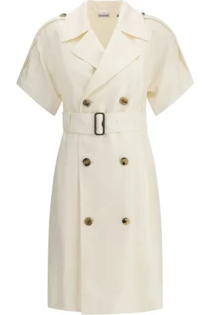 Burberry Płaszcze, Kobieta, Biały, S, Klasyczna Sukienka Trench