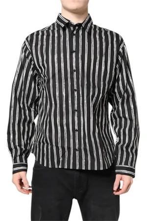 Dolce & Gabbana Koszule, Mężczyzna, Wielobarwność, L, Koszula z bawełny w paski