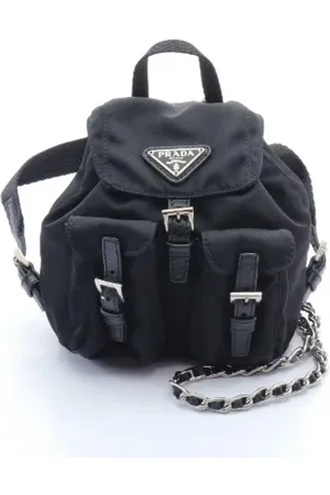 Prada Pre-owned, Kobieta, Czarny, ONE SIZE, Skóra, Pre-owned Canvas backpacks