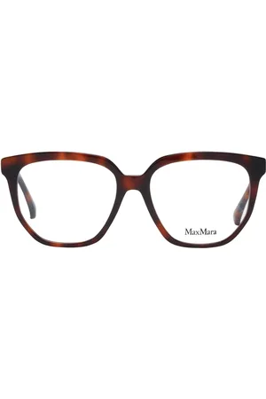 Max Mara Akcesoria, Kobieta, brązowy, ONE SIZE, Brązowe Okulary Optyczne Damskie Kwadratowy Styl