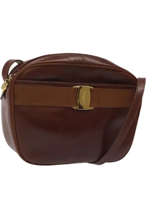 Salvatore Ferragamo Pre-owned, Kobieta, brązowy, ONE SIZE, Skóra, Pre-owned skórzane torby na ramię