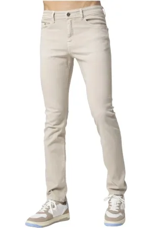 Karl Lagerfeld Jeansy, Mężczyzna, Beżowy, W33, Bawełna, Beżowe Jeansyy Slim Fit