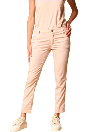 Masons Spodnie, Kobieta, Różowy, S, Spodnie Chino Capri Slim Fit