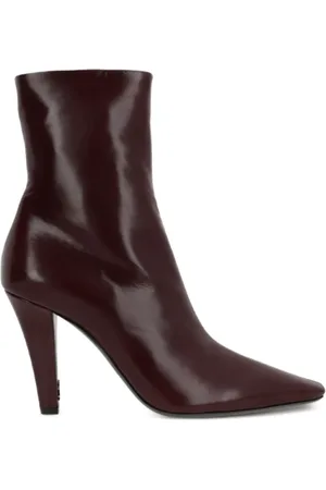 Saint Laurent Buty, Kobieta, Czerwony, 39 EU, Bordowe Szpilki Botki