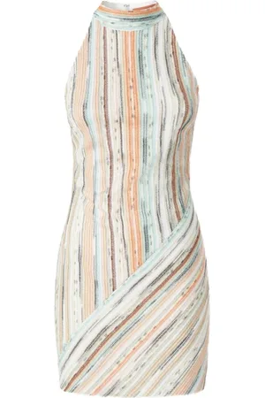 Missoni Sukienki, Kobieta, Pomarańczowy, M, Pomarańczowe Sukienki Wysoki Kołnierz Bez Rękawów