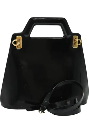 Salvatore Ferragamo Pre-owned, Kobieta, Czarny, ONE SIZE, Skóra, Pre-owned Skórzane torebki