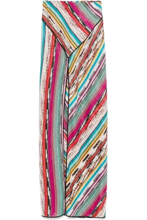 Missoni Spódnice, Kobieta, Wielobarwność, S, Różowa Fuchsia Spódnica Rozcięcie