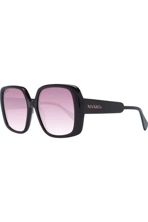 Max&Co. Akcesoria, Kobieta, brązowy, ONE SIZE, Brązowe Kwadratowe Okulary Przeciwsłoneczne Damskie Gradient Burgund