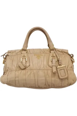 Prada Pre-owned, Kobieta, Beżowy, ONE SIZE, Skóra, Pre-owned Skórzane torebki