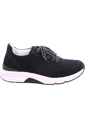 Gabor Buty, Kobieta, Czarny, 42 1/2 EU, Zamsz, Czarne Buty na Sznurowadła dla Kobiet