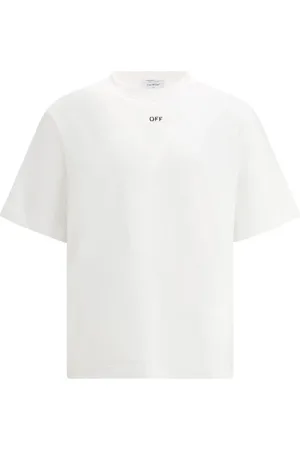 OFF-WHITE Koszulki, Mężczyzna, Biały, M, Bawełna, Arrow Skate T-shirt z Maxi Printem