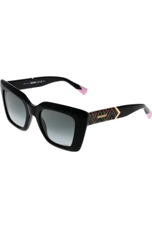 Missoni Akcesoria, Kobieta, Czarny, ONE SIZE, Czarne Okulary Przeciwsłoneczne Cat Eye z Szarymi Szkłami Gradientowymi