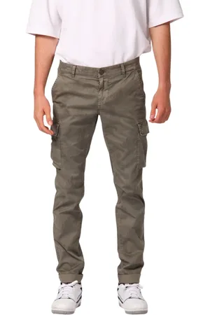 Masons Spodnie, Mężczyzna, Zielony, L, Bawełna, Spodnie Cargo w kamuflażu Extra-Slim Fit