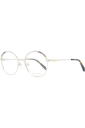 Emilio Pucci Akcesoria, Kobieta, Żółty, ONE SIZE, Złote Okulary Optyczne Dla Kobiet Styl Okrągły