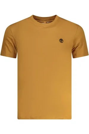 Timberland Koszulki, Mężczyzna, brązowy, XL, Haftowany T-shirt z okrągłym dekoltem