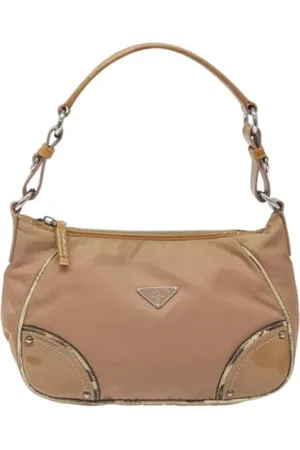 Prada Pre-owned, Kobieta, Beżowy, ONE SIZE, Nylon, Pre-owned Nylon prada-bags
