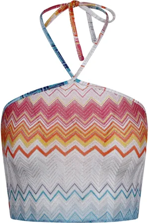 Missoni Koszulki, Kobieta, Wielobarwność, S, Rayon, Zigzag Cutout Tank Top