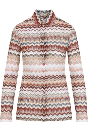 Missoni Bluzki, Kobieta, Wielobarwność, S, Koszula z Długim Rękawem Chevron Multibrown