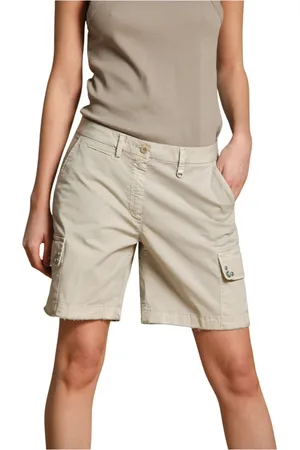 Masons Szorty, Kobieta, Szary, 2XS, Bawełna, Curvy Fit Cargo Bermuda Shorts