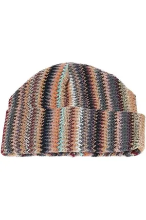 Missoni Akcesoria, Kobieta, Wielobarwność, ONE SIZE, Geometryczny Fantazyjny Kapelusz w Jasnych Kolorach