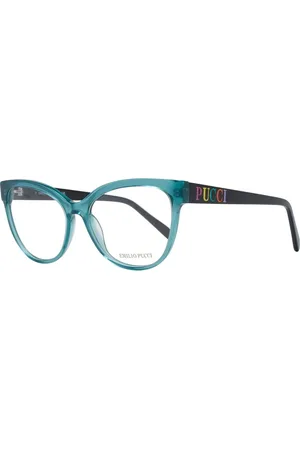Emilio Pucci Akcesoria, Kobieta, Wielobarwność, ONE SIZE, Zielone Okulary Optyczne Cat Eye