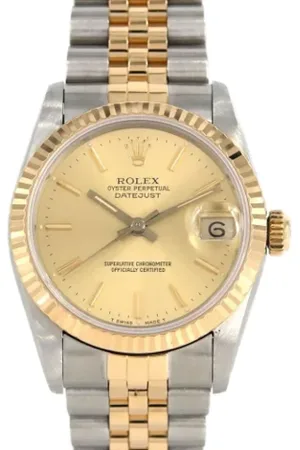 Rolex Pre-owned, unisex, Żółty, ONE SIZE, Pre-owned Stainless Steel watches