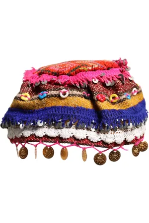 Dolce & Gabbana Akcesoria, Kobieta, Wielobarwność, ONE SIZE, Kwiatowy Cekinowy Zdobiony Czapka